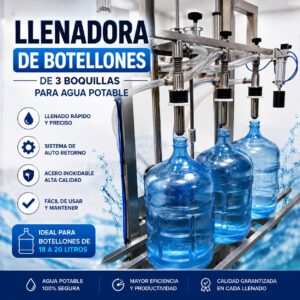 Llenadora de Botellones de Agua Potable Semiatomatica