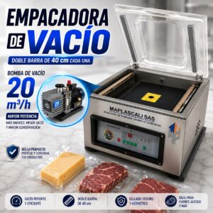 Selladora al vacio de doble barra de sello