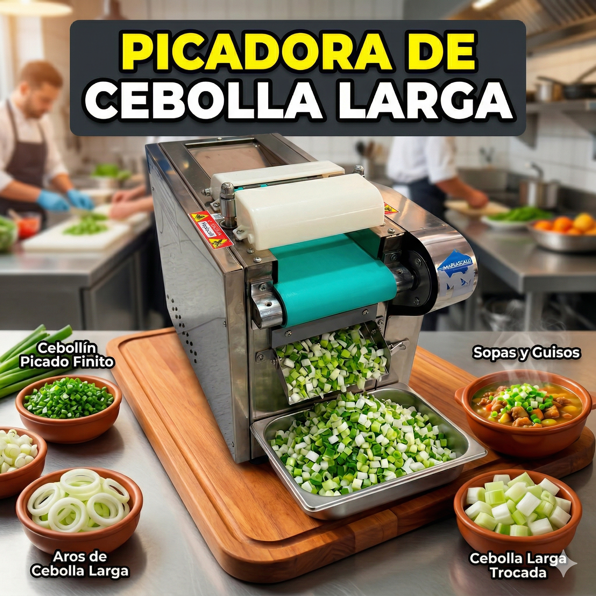 PICADORA INDUSTRIAL DE CEBOLLA Y VERDURAS