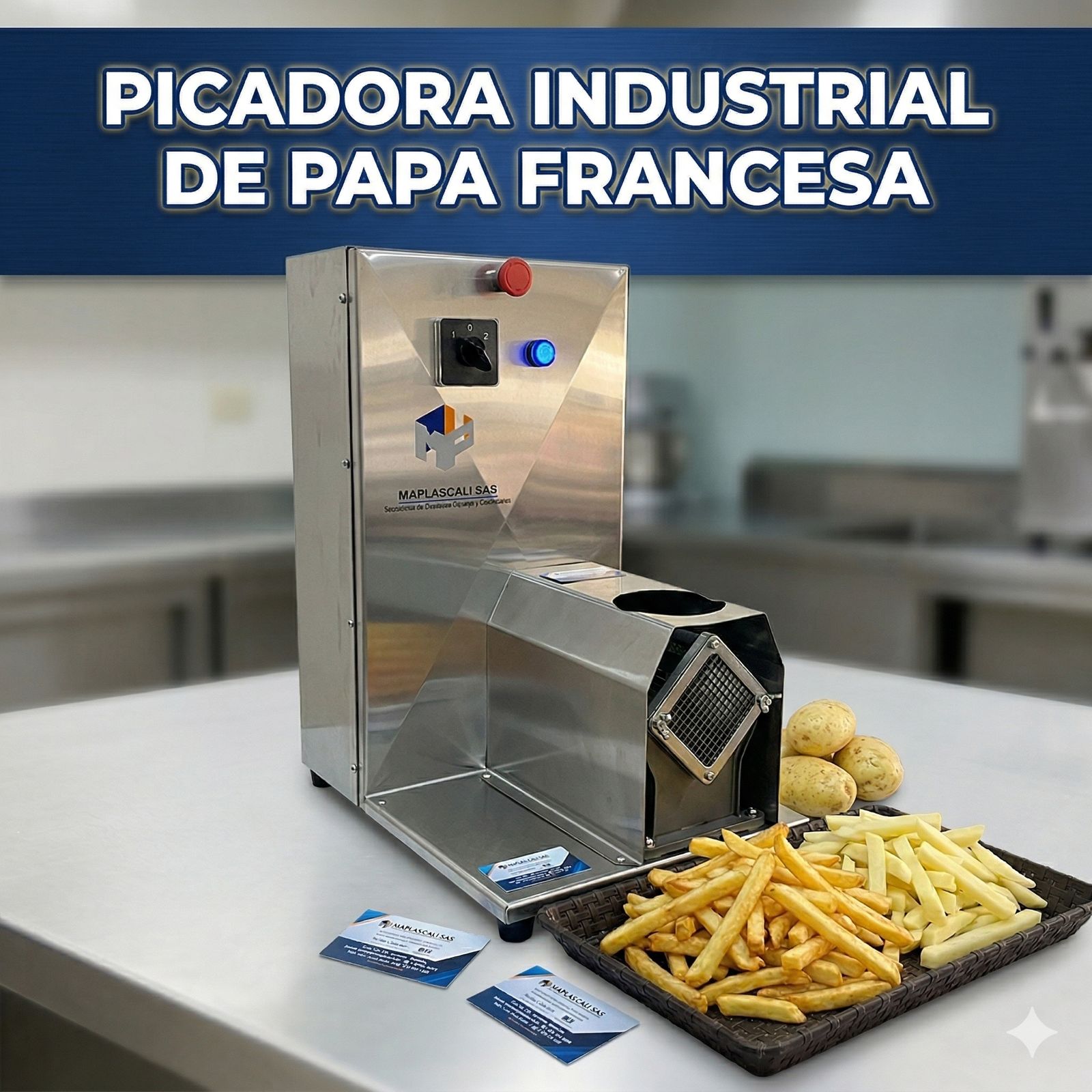 PICADORA DE PAPA FRANCESA Y PAPÁ EN CASCOS